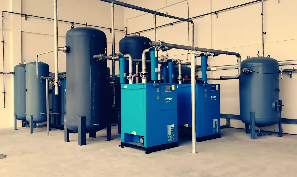 Supplies compressed air for pneumatic tools, actuators and process equipment across a facility.